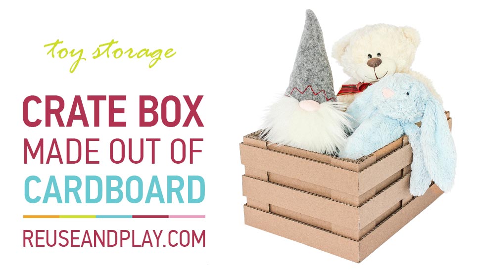 Crate box from cardboard DIY step-by-steptutorial