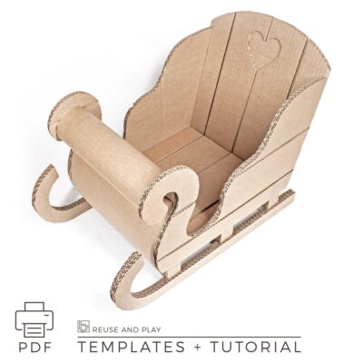 Christmas Sleigh Templates for cardboard craft