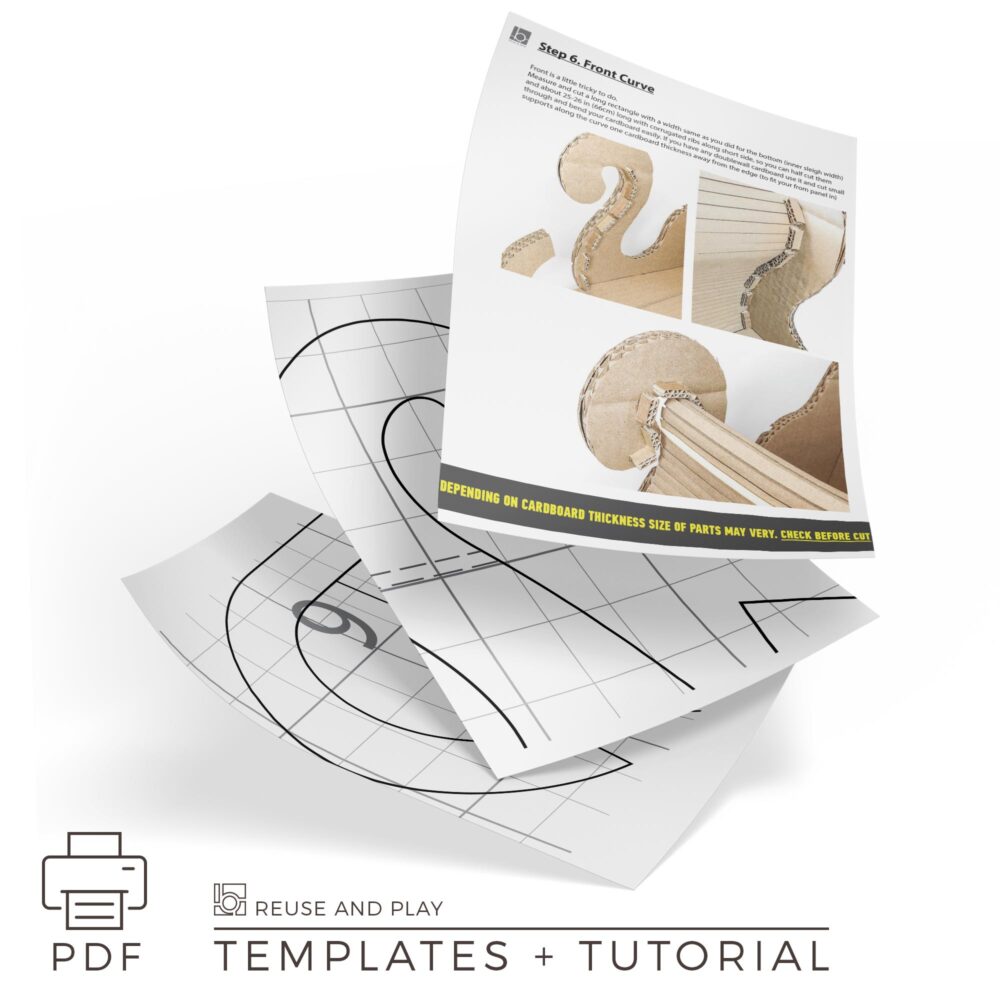 Christmas Sleigh Templates for cardboard craft