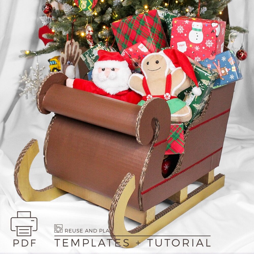 Christmas Sleigh Templates for cardboard craft