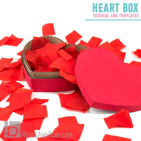 Heart-Shaped Gift Box TEPMLATE > Reuse and Play