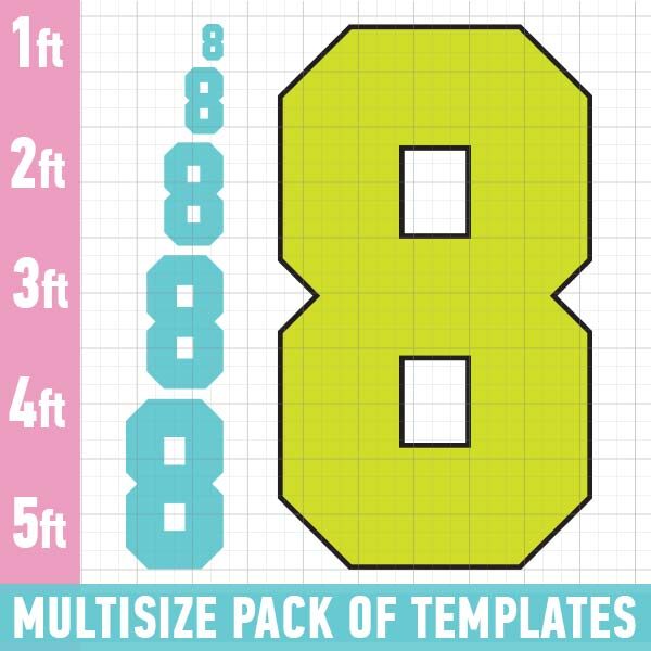 Giant Number Eight Template
