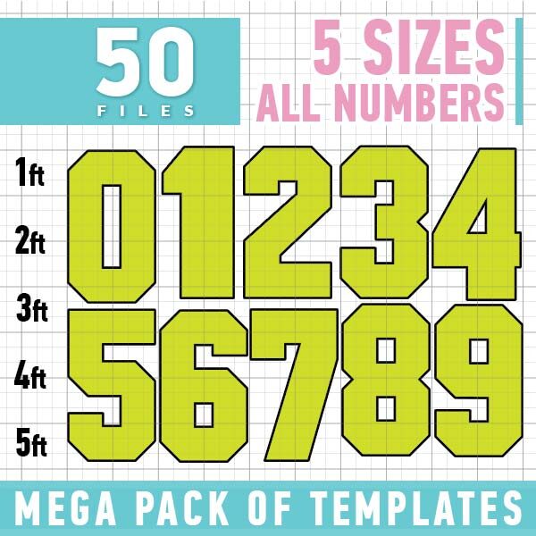 Large Numbers Templates Full Set