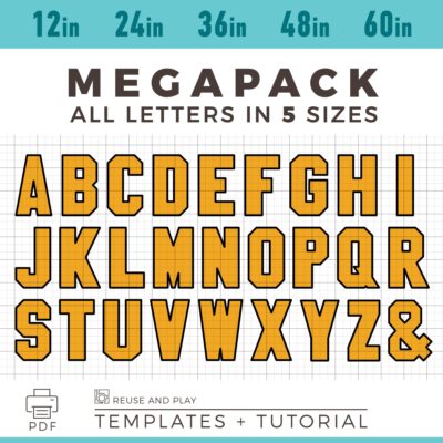 Giant Letters Standee Templates and Tutorial