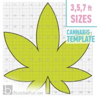 Weed Leaf Giant Balloon Mosaic Templates