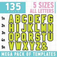 Large Letter Templates Mega Pack from A to Z