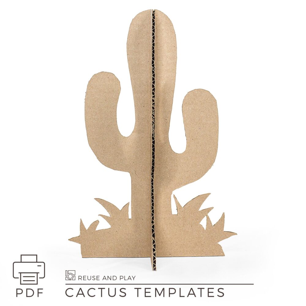Cactus standee templates for making cactus photo props