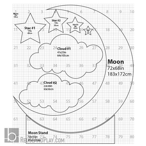 Half Moon and Cloud TEMPLATES > Reuse and Play