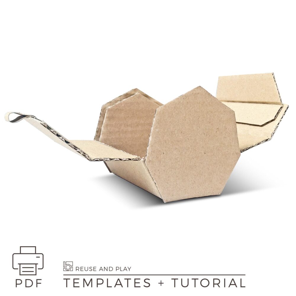 DIY Gift Box Template and Tutorial. Heptagon Box
