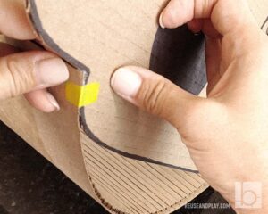 Let the glue cool down completely or tape with masking tape to secure side