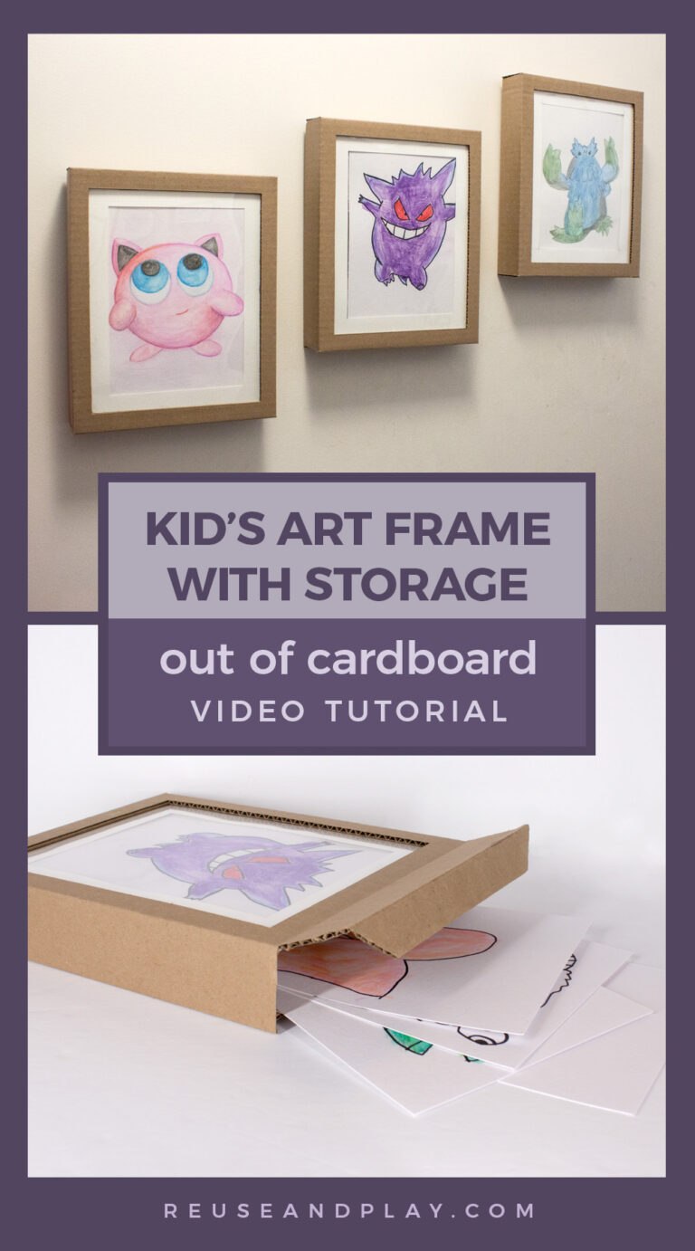 Easy Change Cardboard Art Frame DIY Tutorial