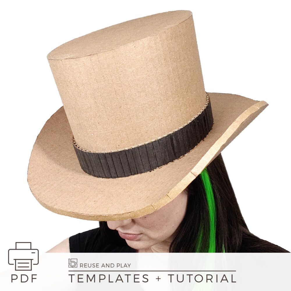 Cardboard Top Hat Pattern and DIY Tutorial