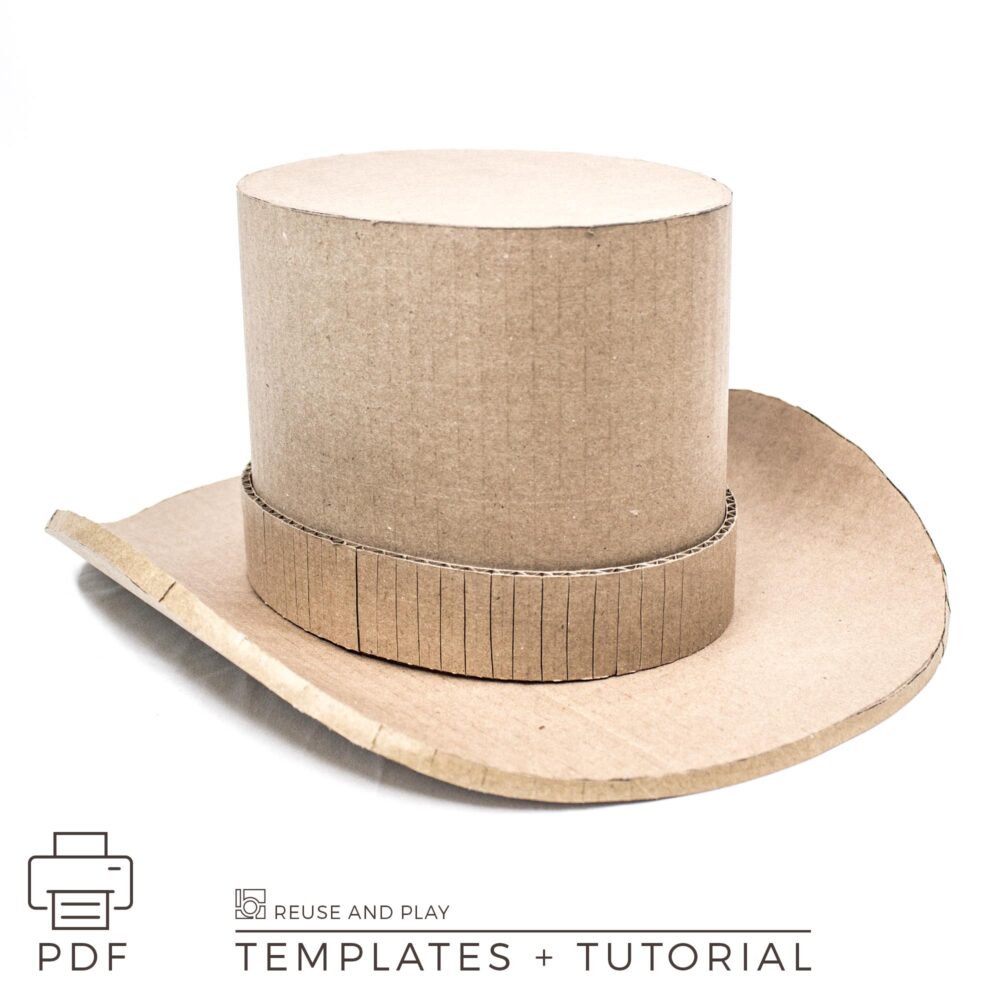 Cardboard Top Hat Pattern and DIY Tutorial
