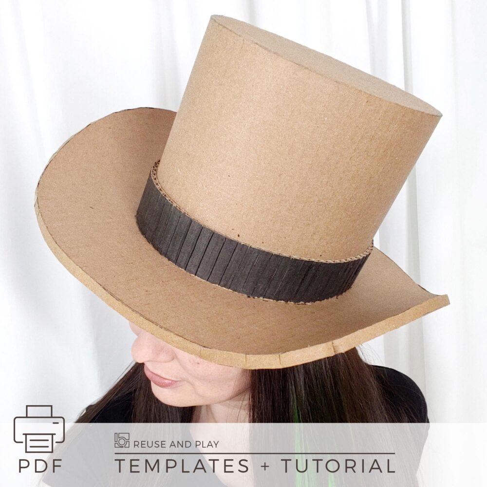 Cardboard Top Hat Pattern and DIY Tutorial