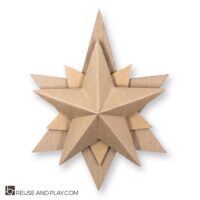 3D star printable template for DIY crafts