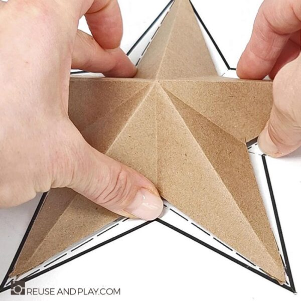 Printable PDF template for crafting 3D stars