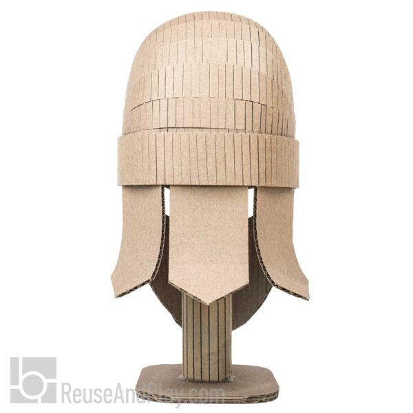 knight's helmet with this DIY pattern and tutorial Back view