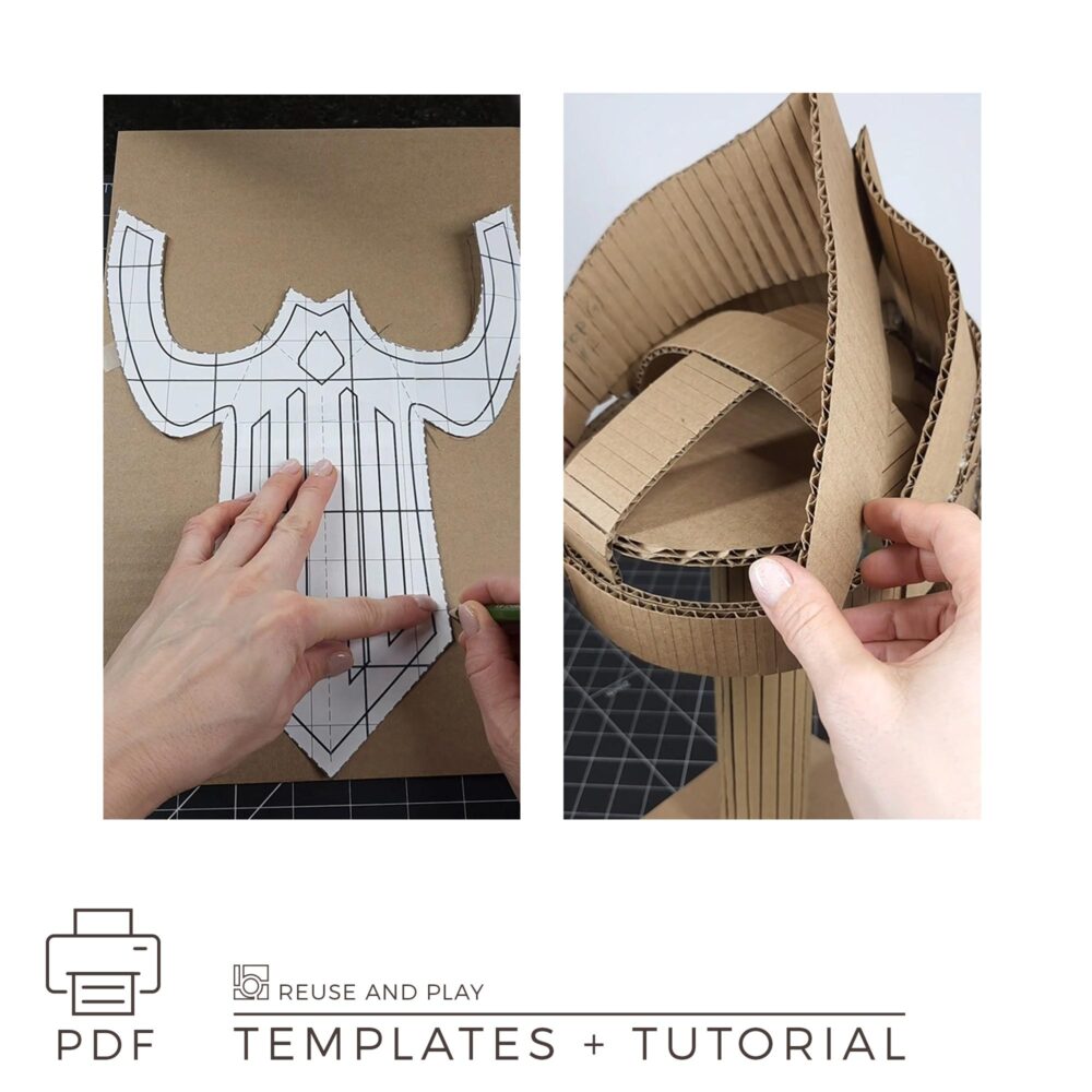 Undead Queen Lich Helmet from cardboard Template