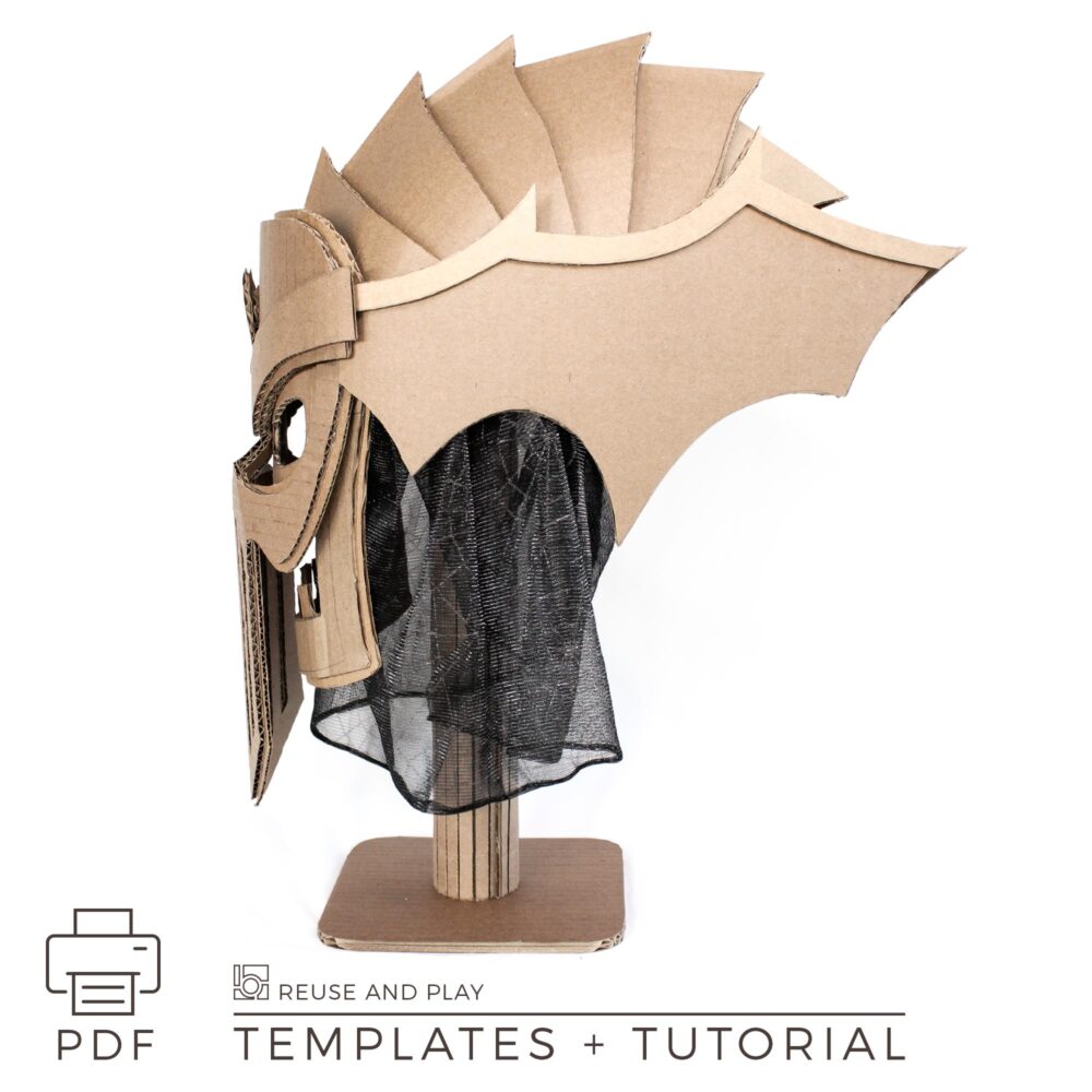 Undead Queen Lich Helmet from cardboard Template