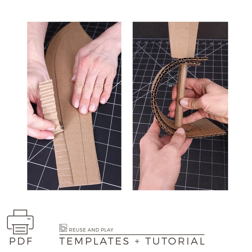 Pirate Sword Cutlass from cardboard templates and tutorial