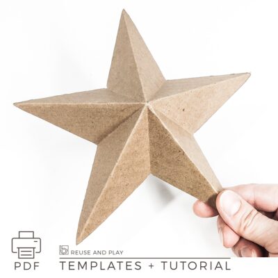 3d star template and step-by-step star model tutorial