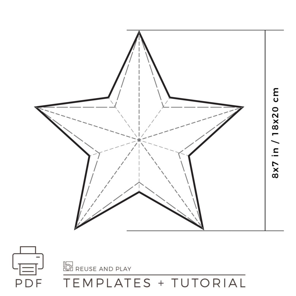 3d star template and step-by-step star model tutorial