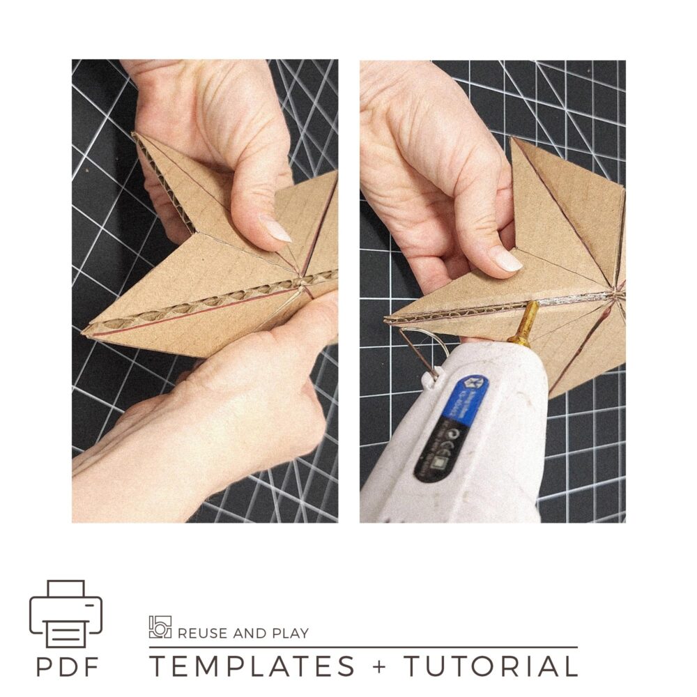 3d star template and step-by-step star model tutorial