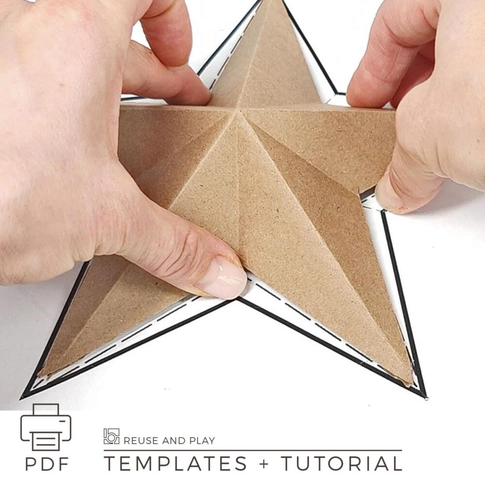 3d star template and step-by-step star model tutorial