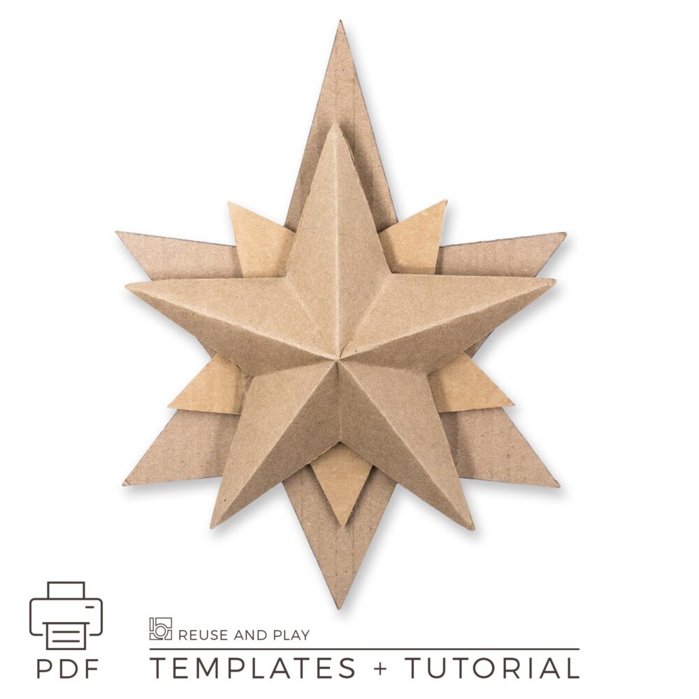 3d star template and step-by-step star model tutorial