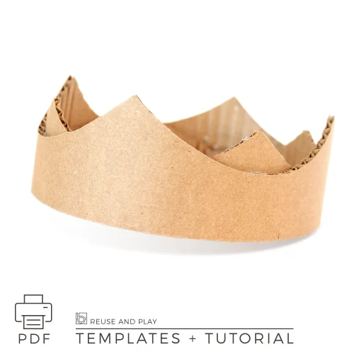 DIY cardboard crown template base strip curved for party crown or cosplay crown making