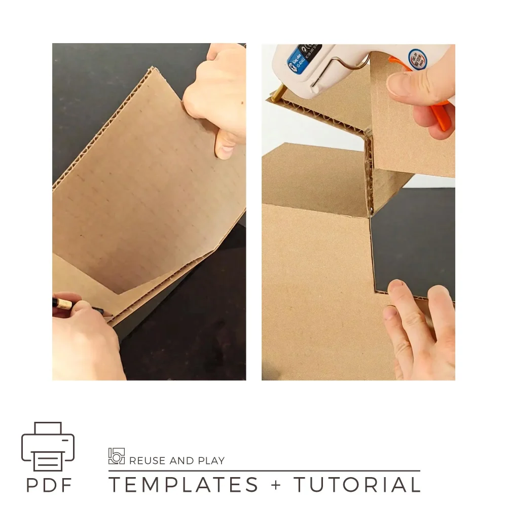 DIY cardboard number cutting gluing process tutorial assembly steps