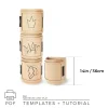 Cardboard toy storage box size comparison and dimensions DIY template
