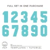 cardboard number templates full set 0 to 9 printable DIY numbers
