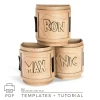 Personalized cardboard toy storage box with custom name DIY template