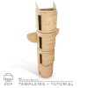 Modular cardboard playset toy storage boxes DIY template